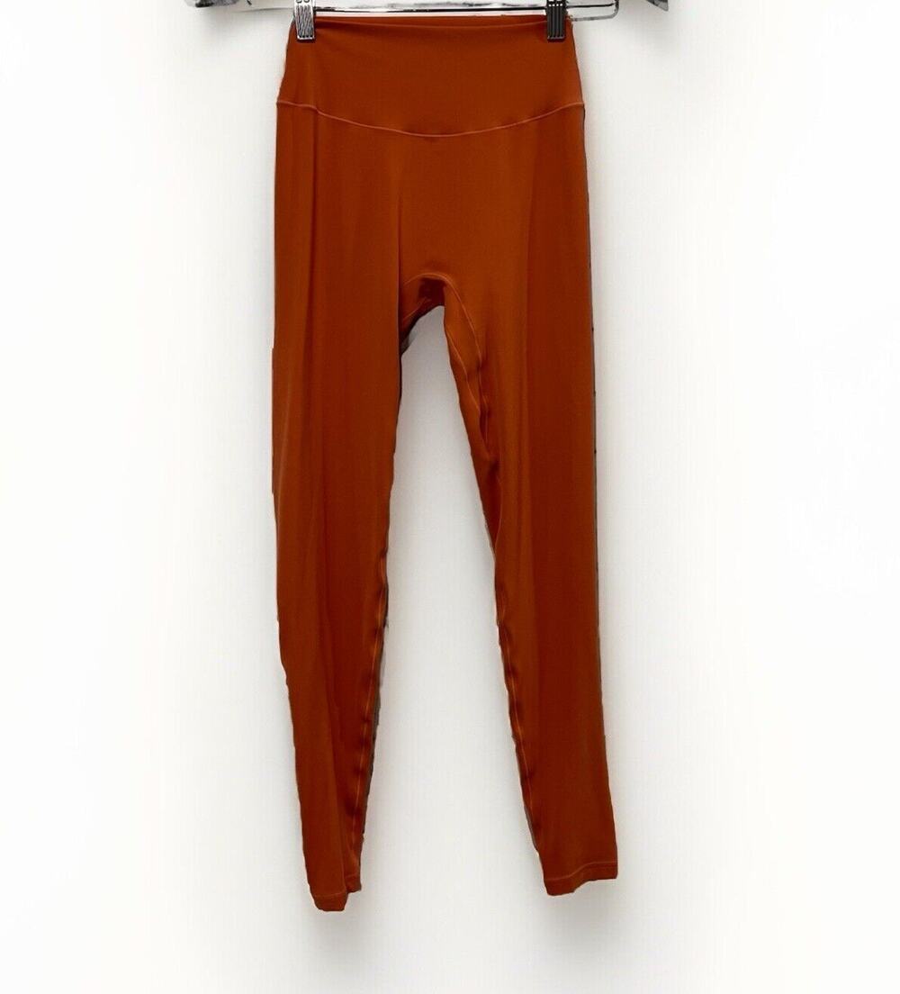 Stori Women's Athletic Workout Leggings Women’s Size 4 Orange Soft Activewear